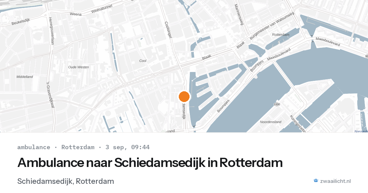Ambulance naar Schiedamsedijk in Rotterdam — 3 sep 2026