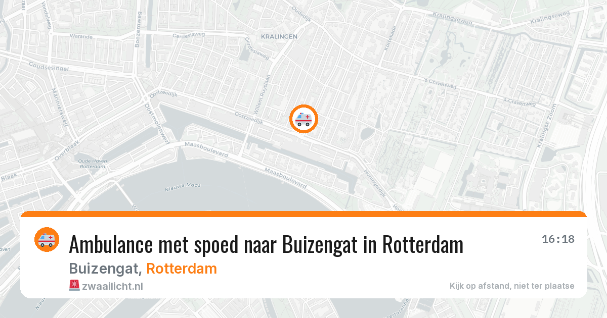 Ambulance met spoed naar Buizengat in Rotterdam — 5 aug 2026