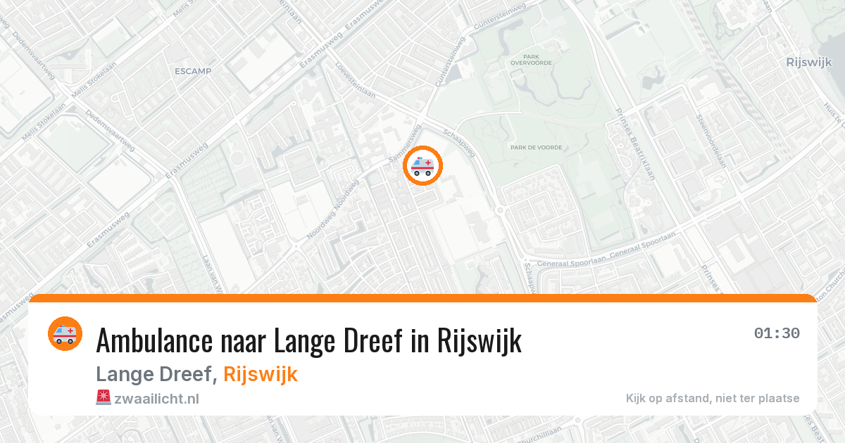 Ambulance naar Lange Dreef in Rijswijk — 30 mrt 2026