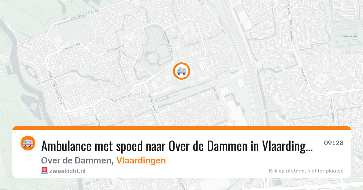 Ambulance met spoed naar Over de Dammen in Vlaardingen — 3 aug 2026