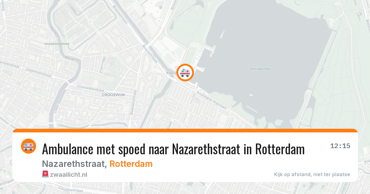 Ambulance met spoed naar Nazarethstraat in Rotterdam — 25 mrt 2026