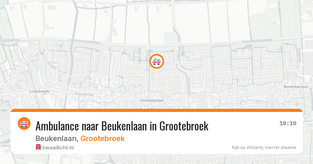 Ambulance naar Beukenlaan in Grootebroek — 31 mrt 2026