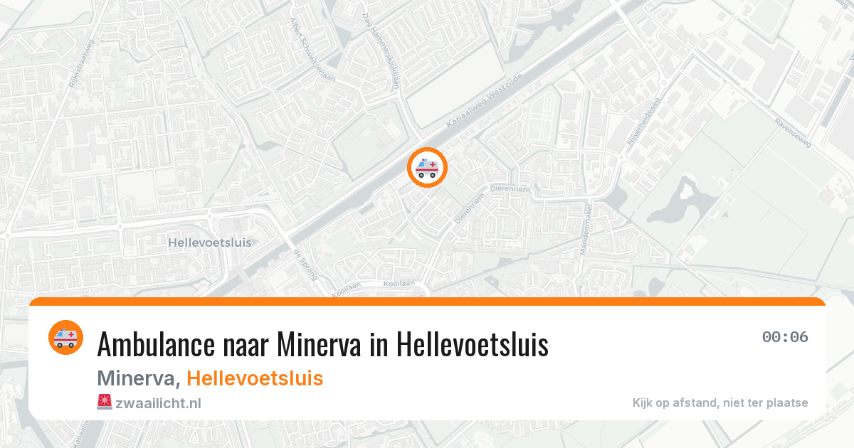 Ambulance naar Minerva in Hellevoetsluis — 20 jun 2026