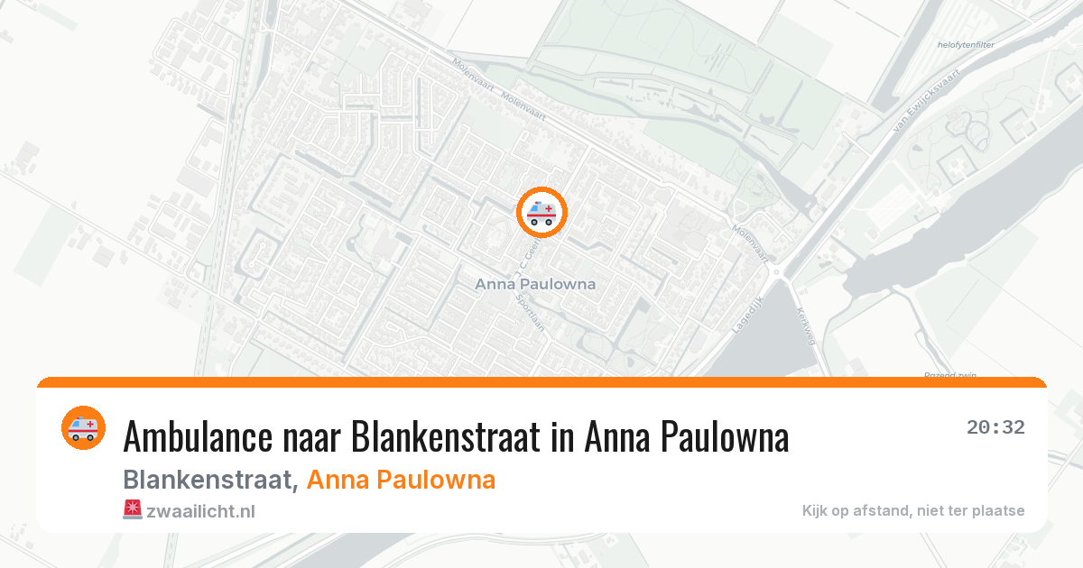 Ambulance naar Blankenstraat in Anna Paulowna — 21 jun 2026