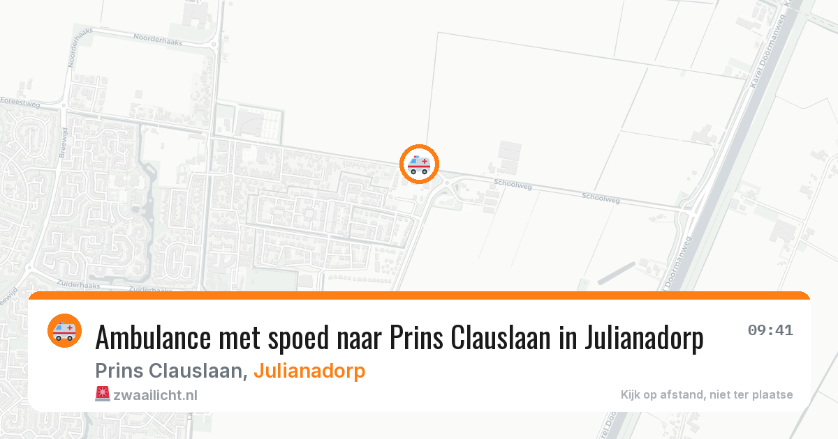 Ambulance met spoed naar Prins Clauslaan in Julianadorp — 18 apr 2026