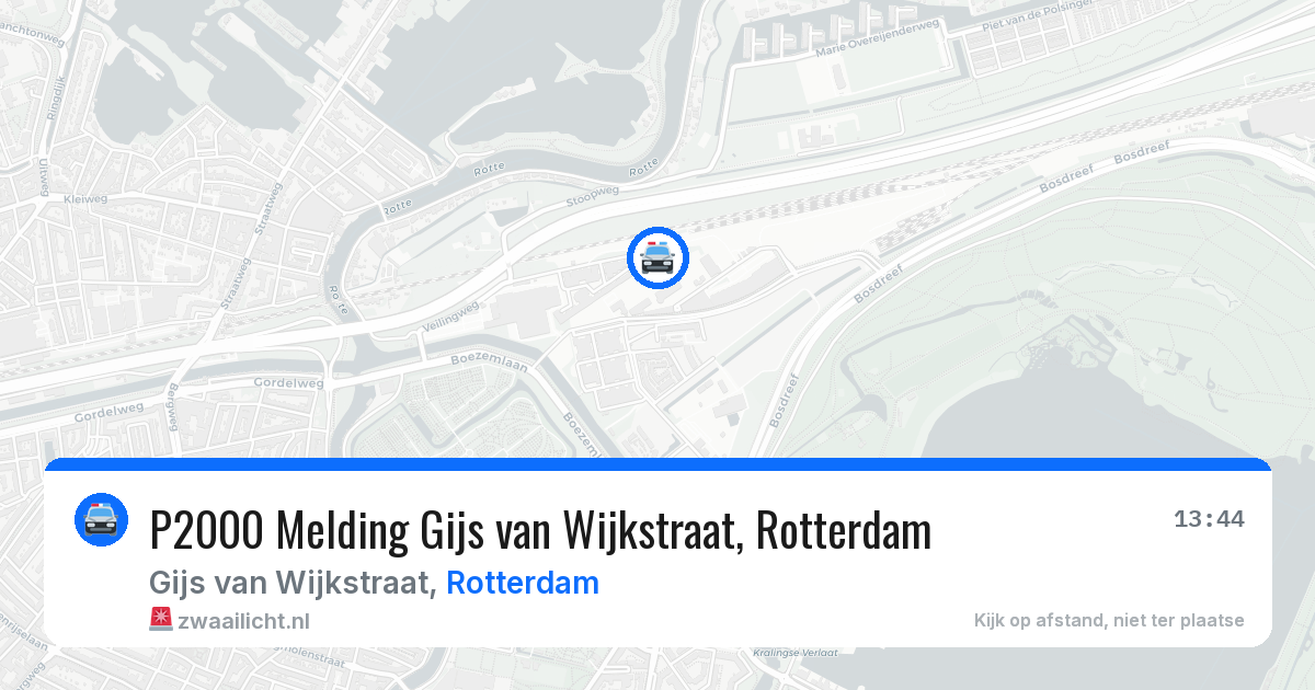 P2000 Melding Gijs van Wijkstraat, Rotterdam — 21 jul 2026