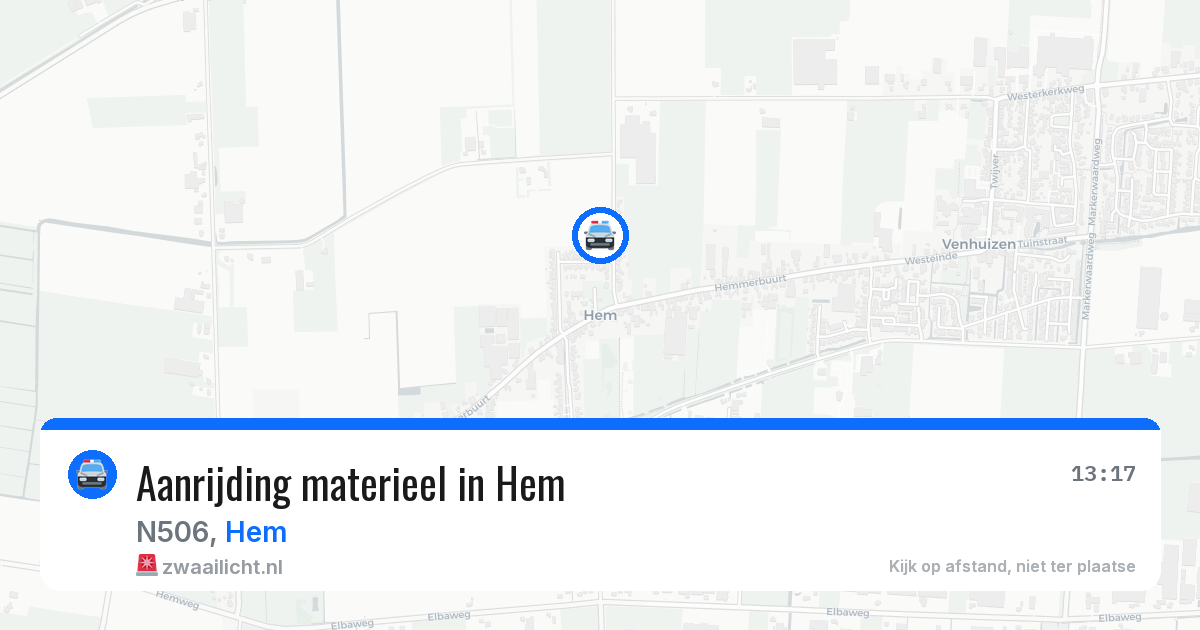 Aanrijding materieel in Hem — 31 jul 2026