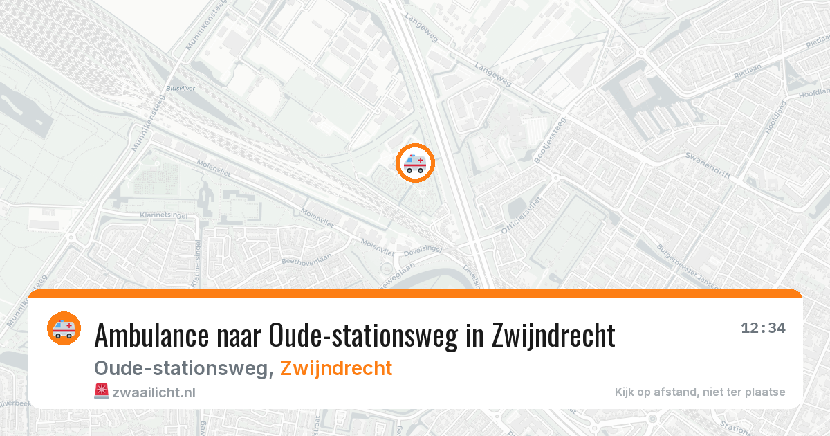 Ambulance naar Oude-stationsweg in Zwijndrecht — 25 apr 2026