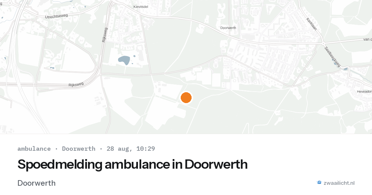 Spoedmelding ambulance in Doorwerth — 28 aug 2026