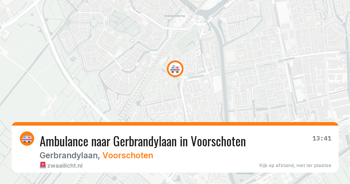Ambulance naar Gerbrandylaan in Voorschoten — 18 mei 2026