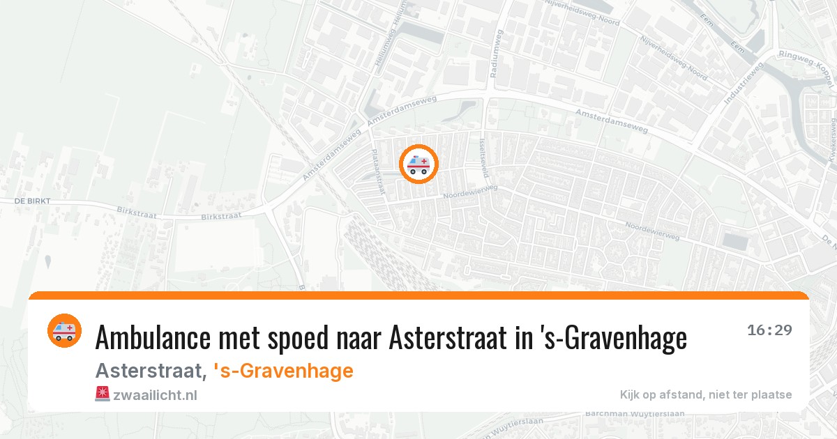 Ambulance met spoed naar Asterstraat in 's-Gravenhage — 17 mrt 2026