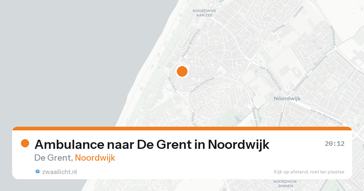 Ambulance naar De Grent in Noordwijk — 26 mei 2026