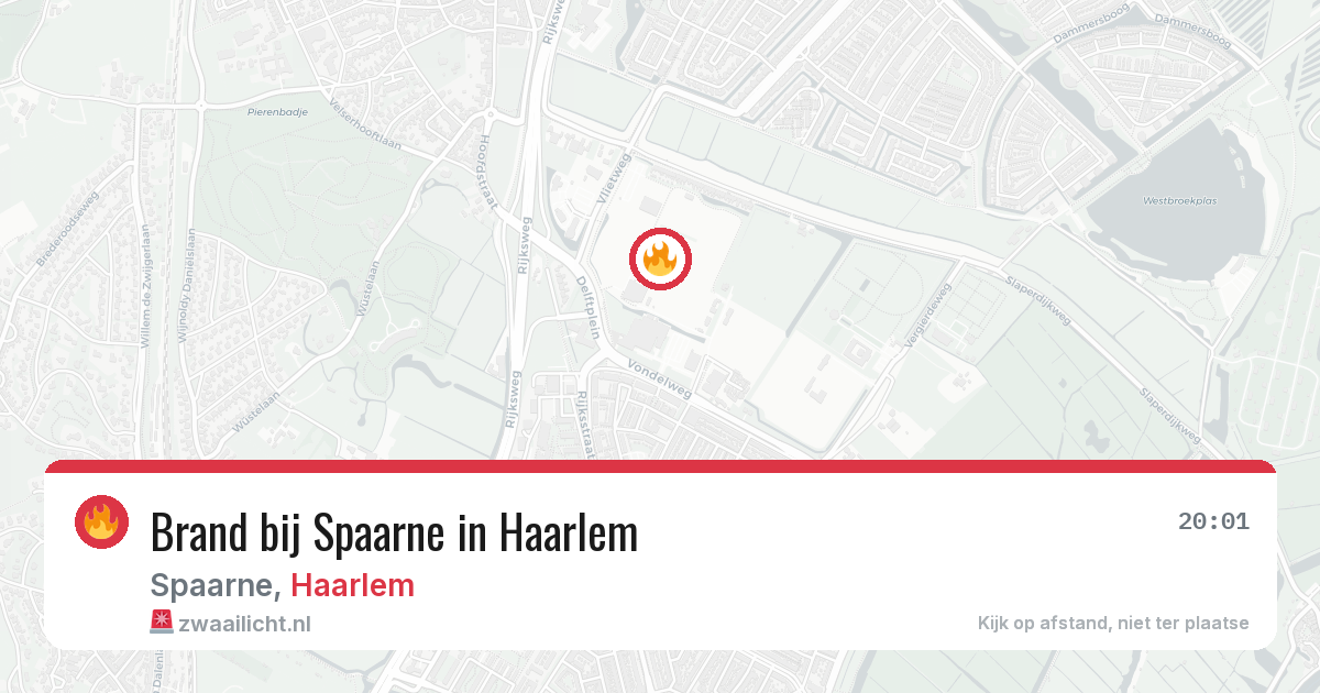 Brand bij Spaarne in Haarlem — 27 jun 2026