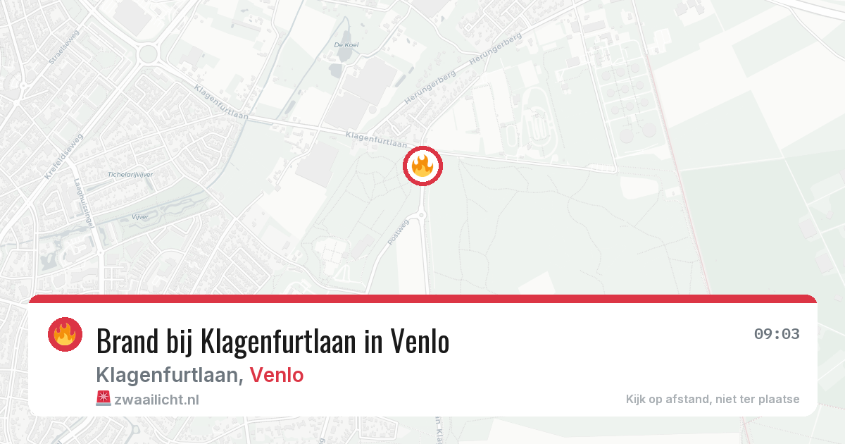 Brand bij Klagenfurtlaan in Venlo — 22 apr 2026