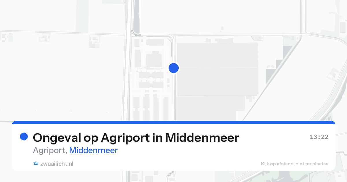 Ongeval op Agriport in Middenmeer — 20 aug 2026