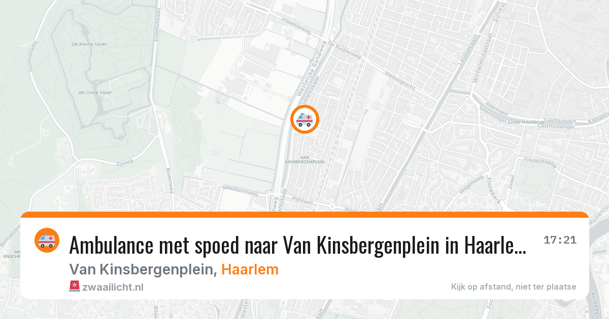 Ambulance met spoed naar Van Kinsbergenplein in Haarlem — 21 mrt 2026