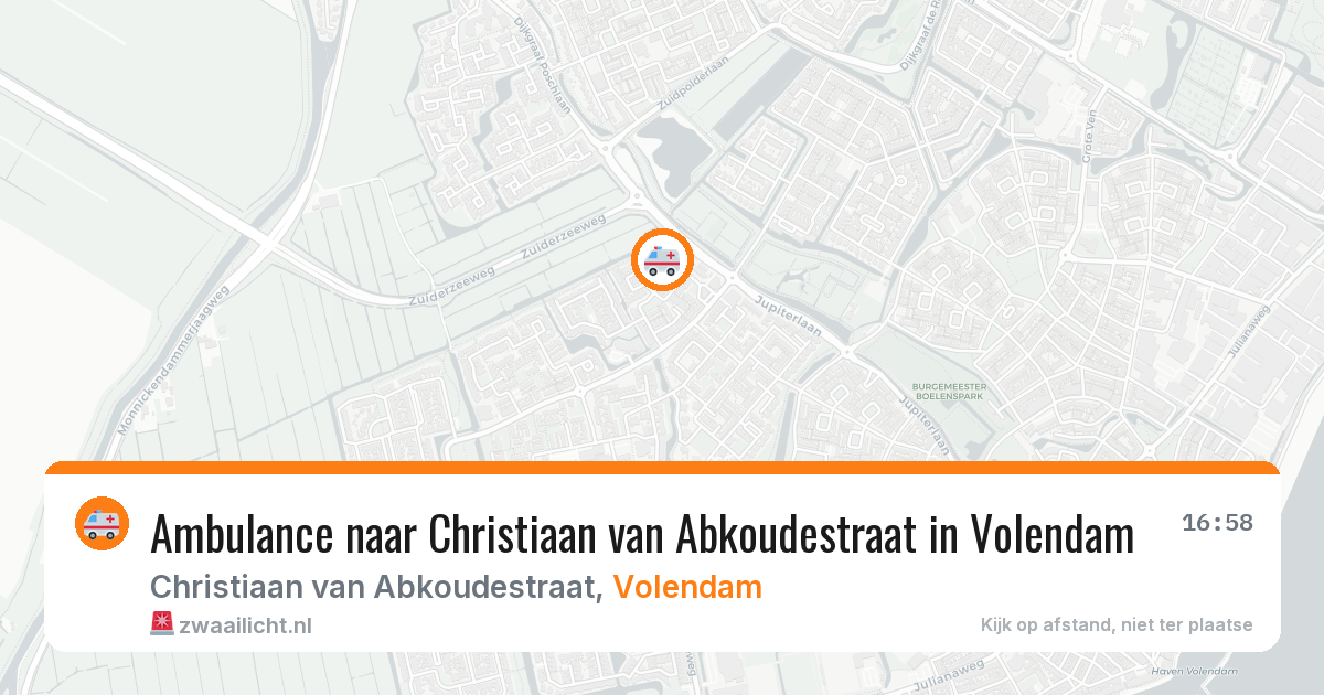 Ambulance naar Christiaan van Abkoudestraat in Volendam — 7 apr 2026