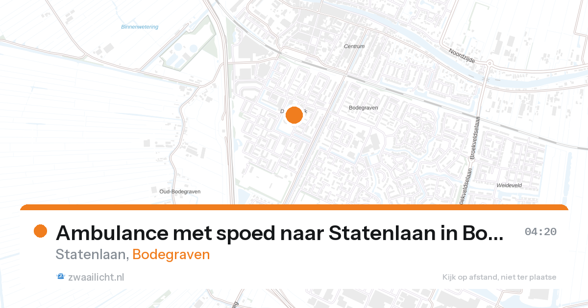Ambulance met spoed naar Statenlaan in Bodegraven — 23 apr 2026