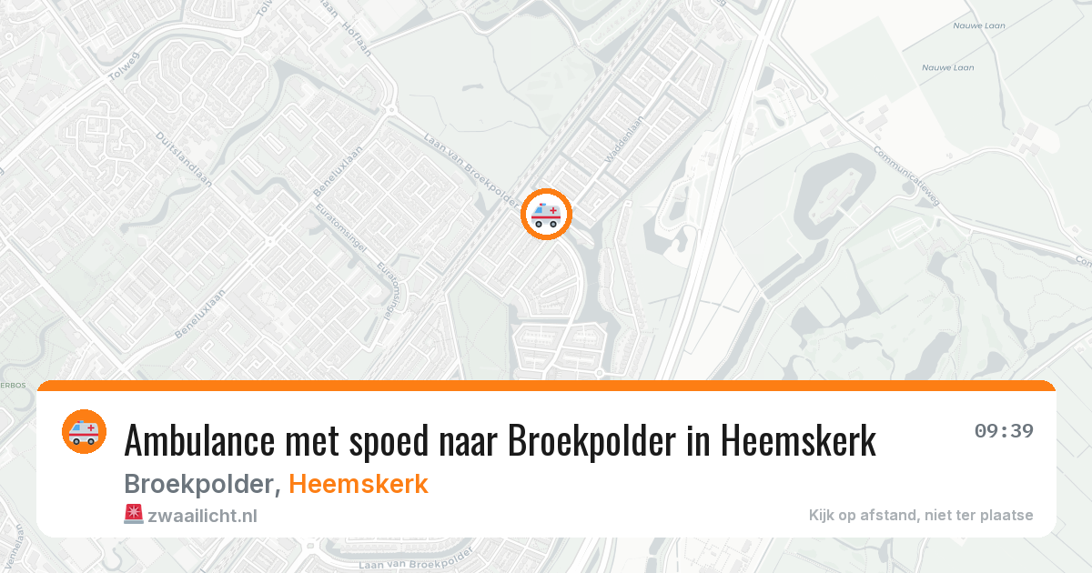 Ambulance met spoed naar Broekpolder in Heemskerk — 27 mei 2026