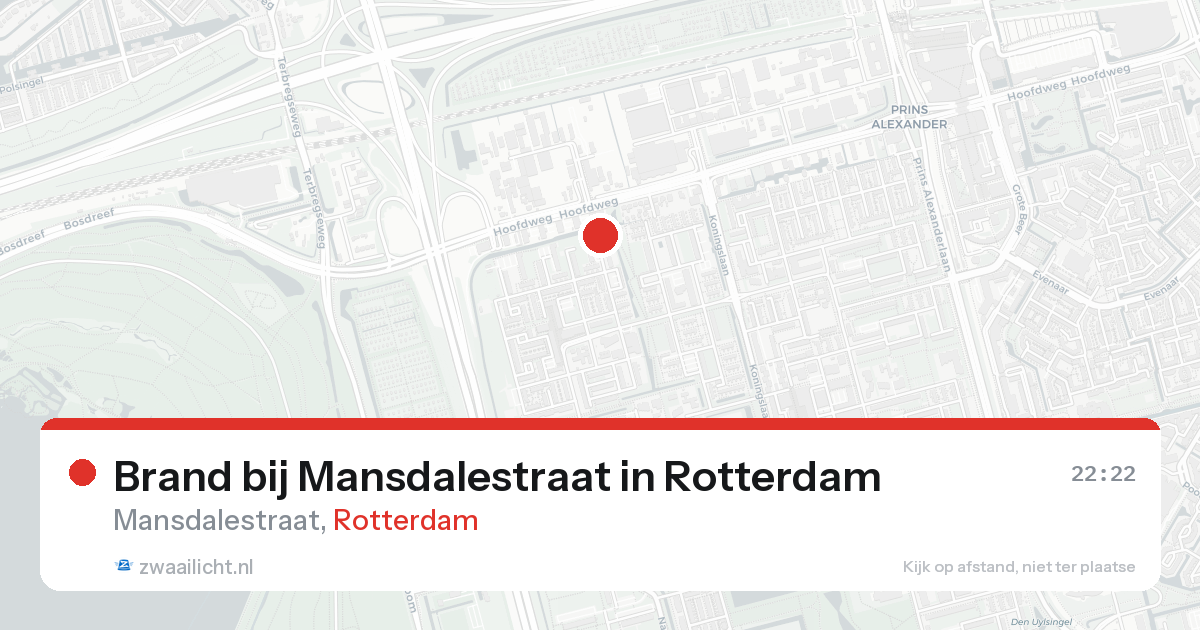 Brand bij Mansdalestraat in Rotterdam — 24 aug 2026