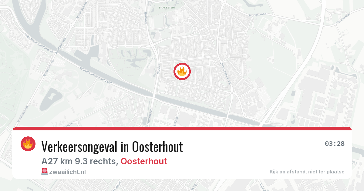 Verkeersongeval in Oosterhout — 30 jul 2026