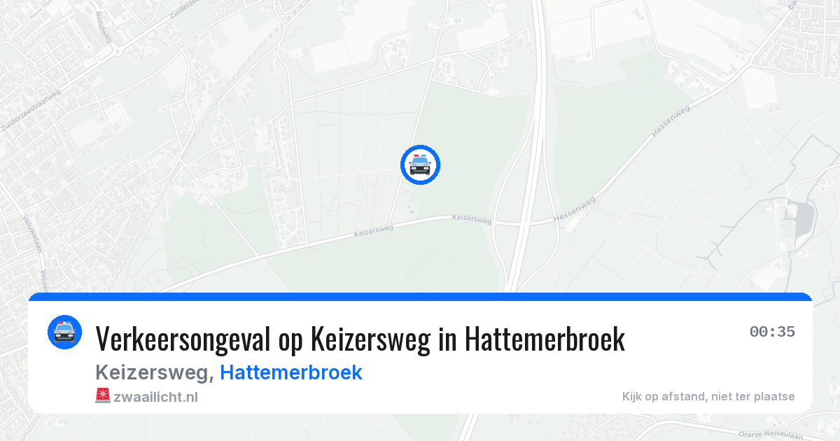Verkeersongeval op Keizersweg in Hattemerbroek — 24 jun 2026