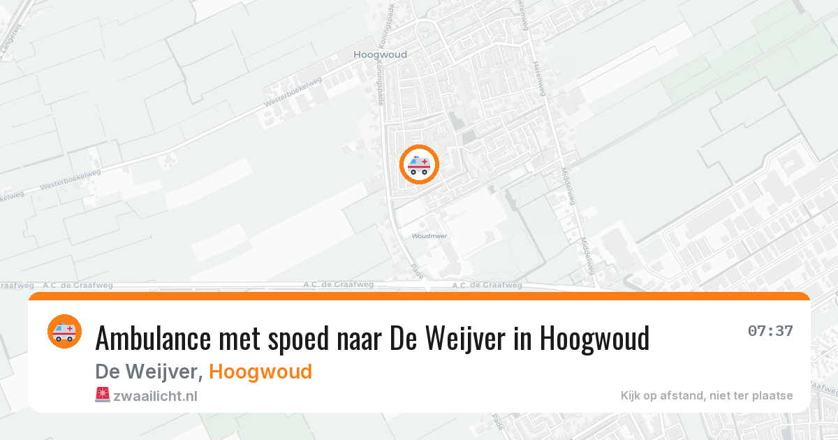 Ambulance met spoed naar De Weijver in Hoogwoud — 12 feb 2026