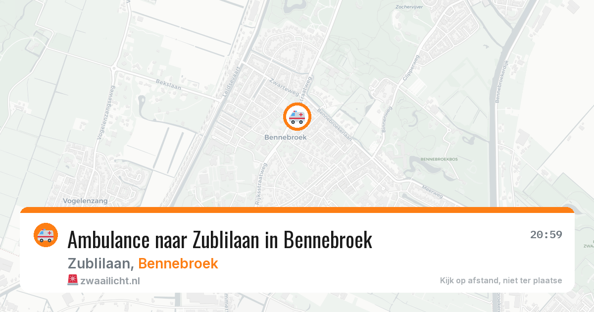 Ambulance naar Zublilaan in Bennebroek — 3 jul 2026