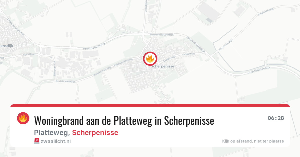 Woningbrand aan de Platteweg in Scherpenisse — 30 mei 2026