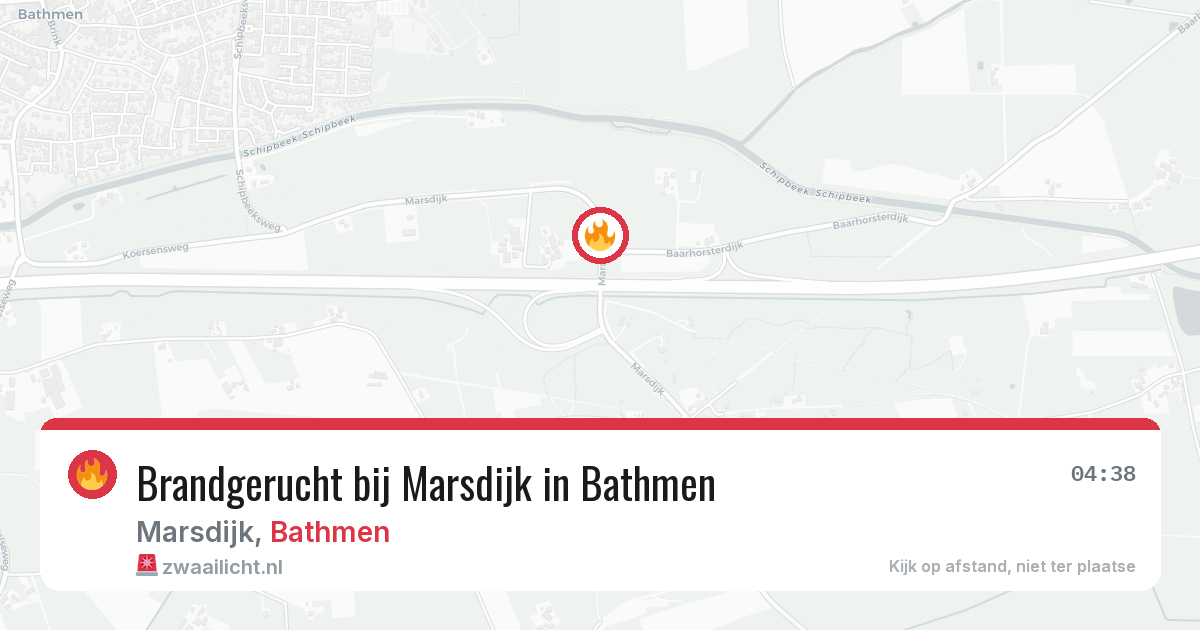 Brandgerucht bij Marsdijk in Bathmen — 17 apr 2026
