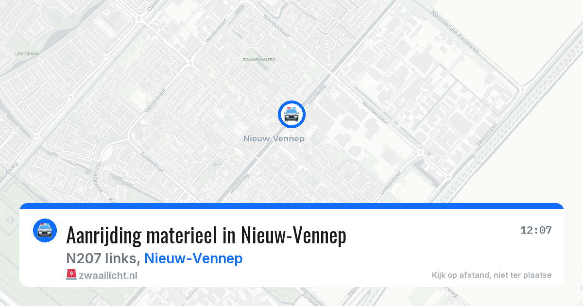 Aanrijding materieel in Nieuw-Vennep — 11 aug 2026