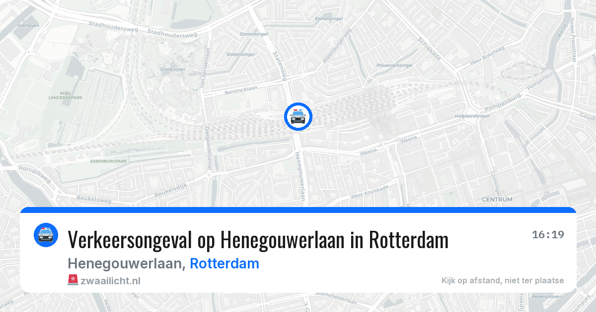 Verkeersongeval op Henegouwerlaan in Rotterdam — 12 apr 2026
