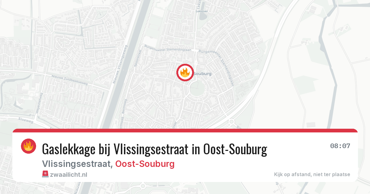 Gaslekkage bij Vlissingsestraat in Oost-Souburg — 31 mrt 2026