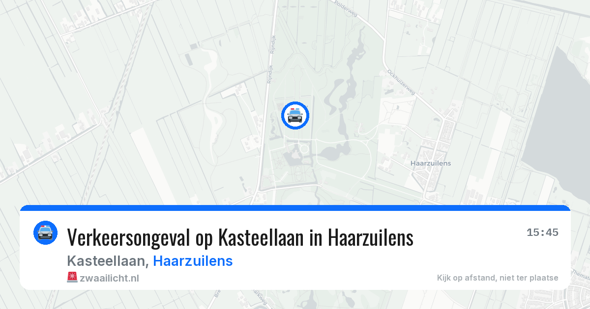 Verkeersongeval op Kasteellaan in Haarzuilens — 7 jun 2026