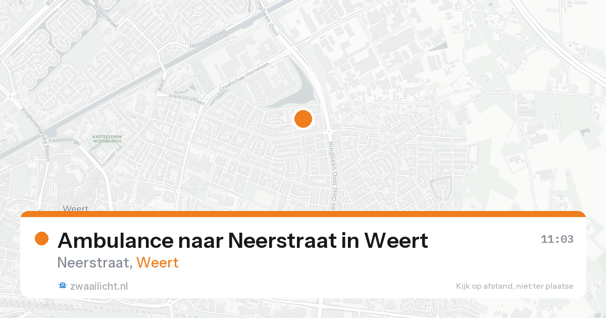 Ambulance naar Neerstraat in Weert — 16 aug 2026