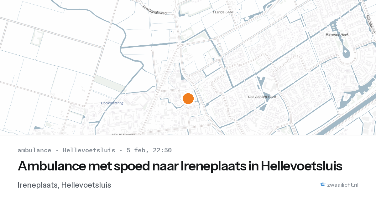 Ambulance met spoed naar Ireneplaats in Hellevoetsluis — 5 feb 2026