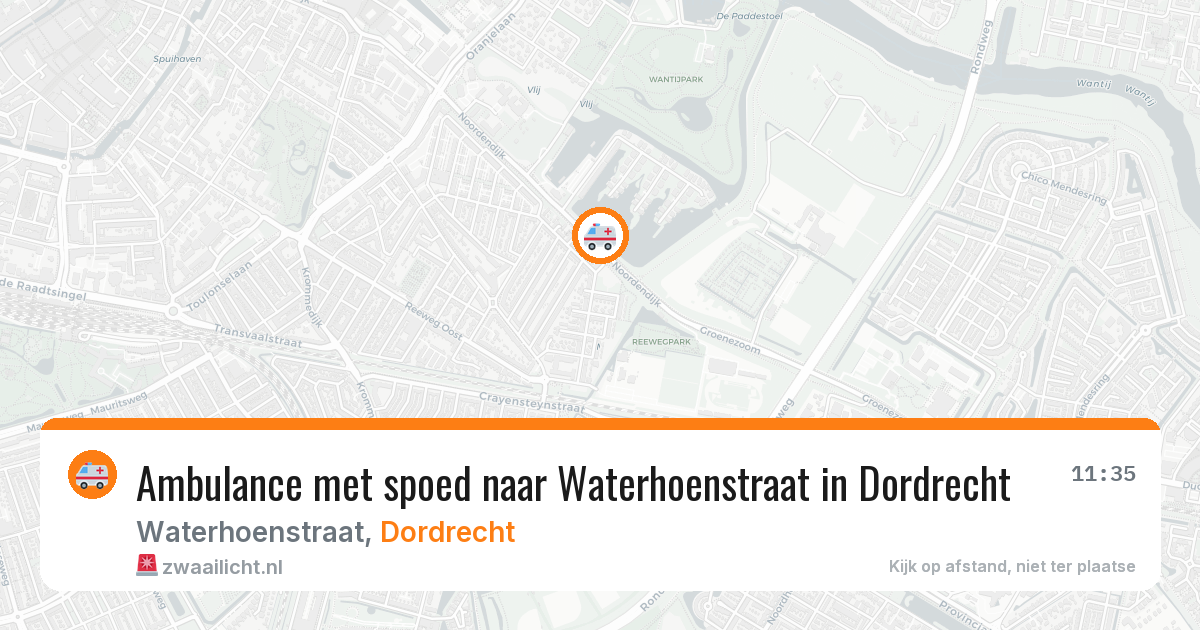 Ambulance met spoed naar Waterhoenstraat in Dordrecht — 8 apr 2026