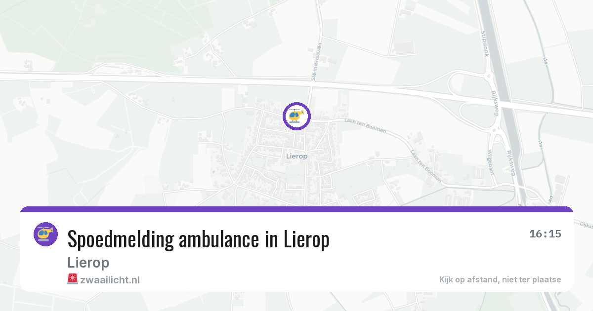 Spoedmelding ambulance in Lierop — 28 jul 2026