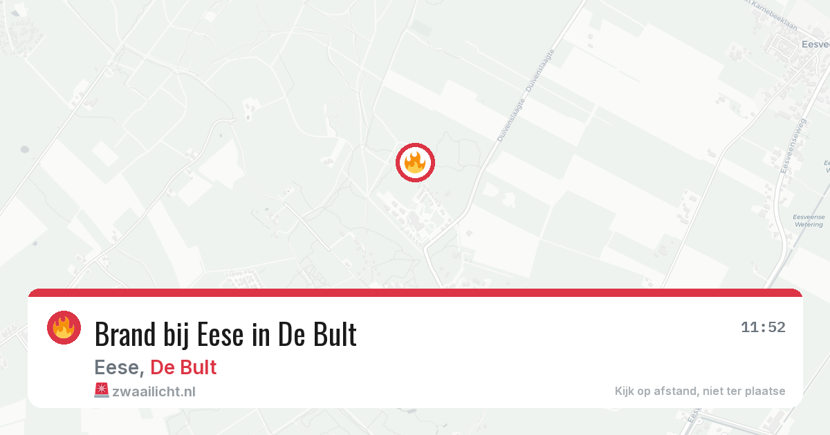 Brand bij Eese in De Bult — 12 mrt 2026