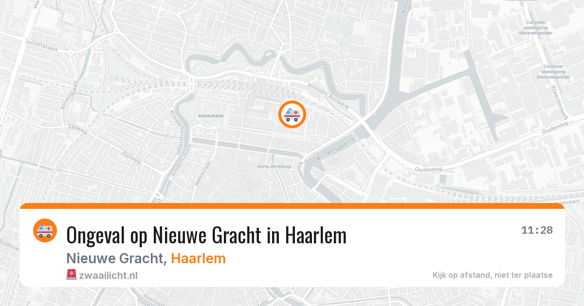 Ongeval op Nieuwe Gracht in Haarlem — 23 apr 2026