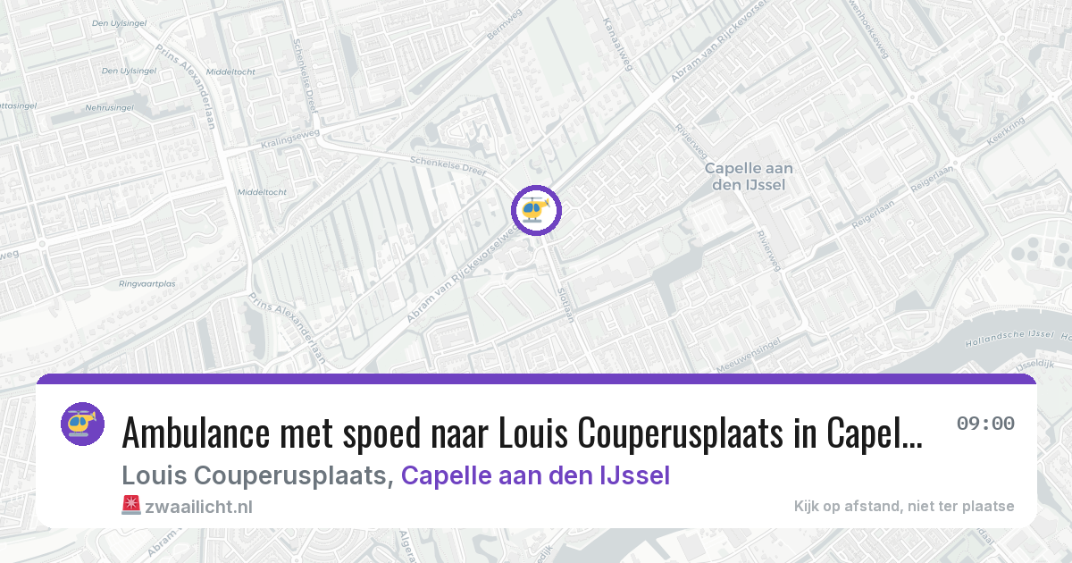 Ambulance met spoed naar Louis Couperusplaats in Capelle aan den IJssel — 8 jul 2026