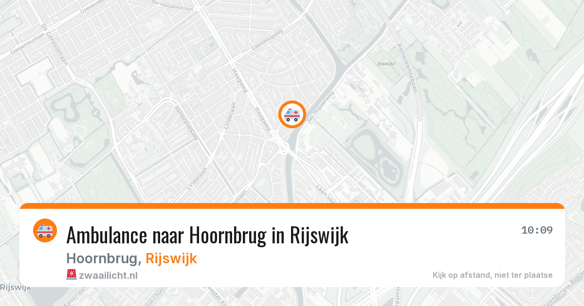 Ambulance naar Hoornbrug in Rijswijk — 25 mei 2026
