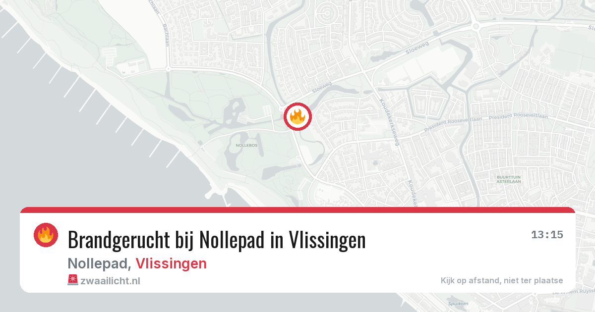 Brandgerucht bij Nollepad in Vlissingen — 4 apr 2026