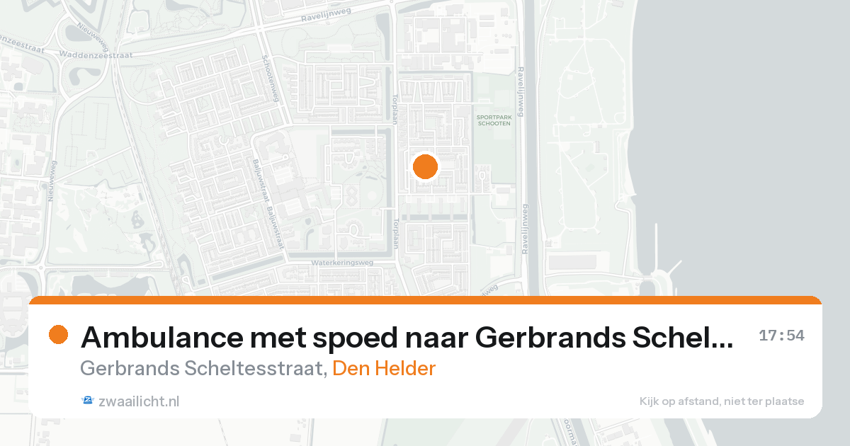 Ambulance met spoed naar Gerbrands Scheltesstraat in Den Helder — 23 aug 2026