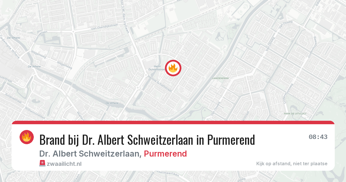 Brand bij Dr. Albert Schweitzerlaan in Purmerend — 28 mei 2026