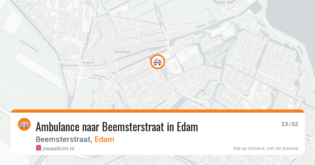 Ambulance naar Beemsterstraat in Edam — 4 aug 2026