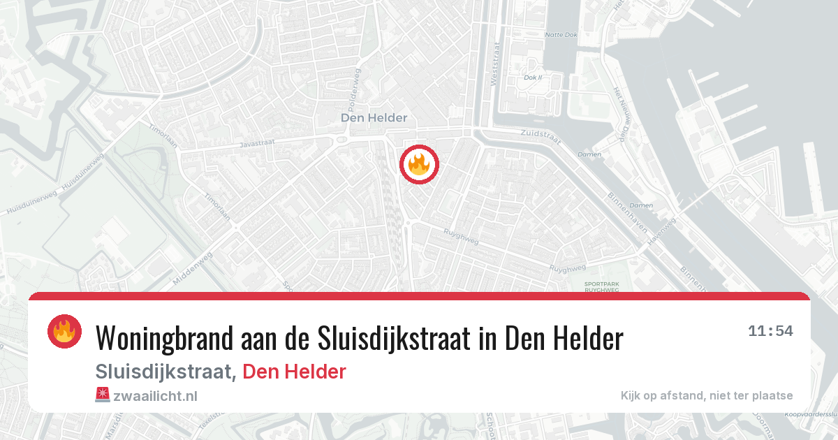 Woningbrand aan de Sluisdijkstraat in Den Helder — 23 jan 2026