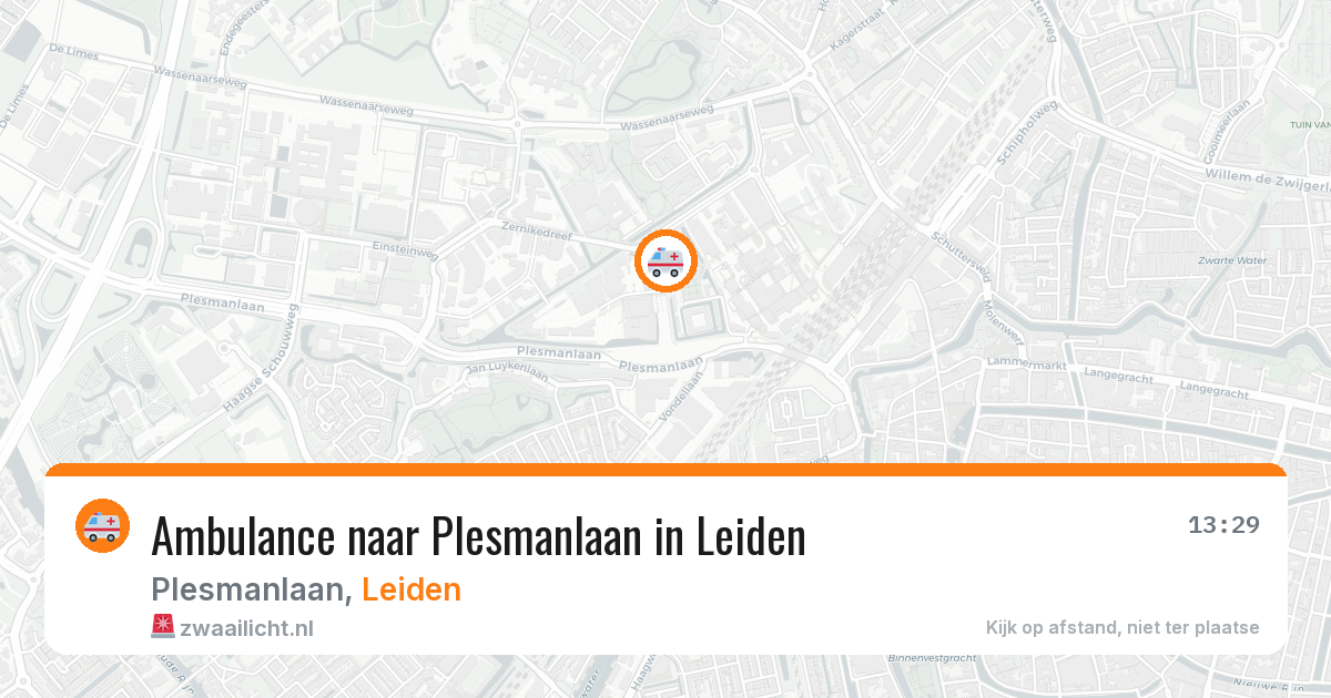 Ambulance naar Plesmanlaan in Leiden — 21 mrt 2026