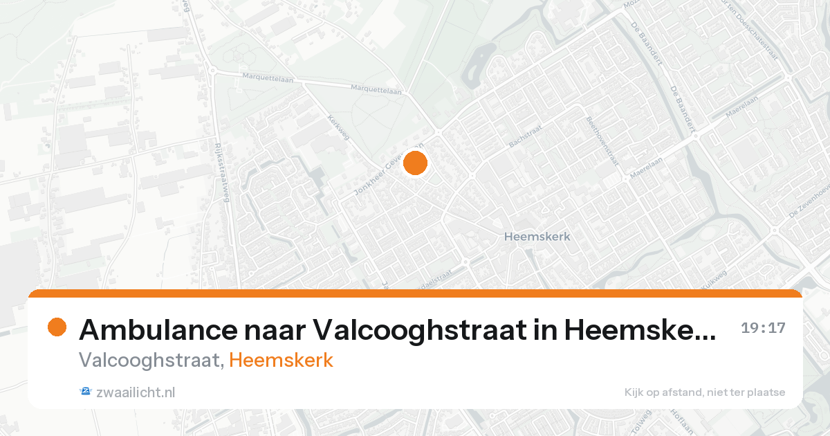 Ambulance naar Valcooghstraat in Heemskerk — 18 aug 2026