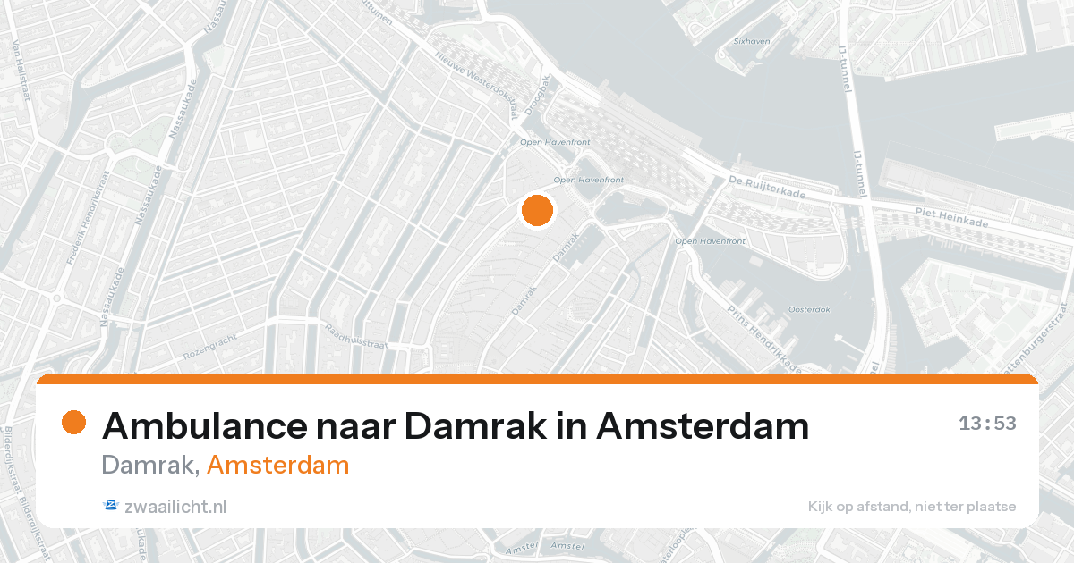 Ambulance naar Damrak in Amsterdam — 18 aug 2026